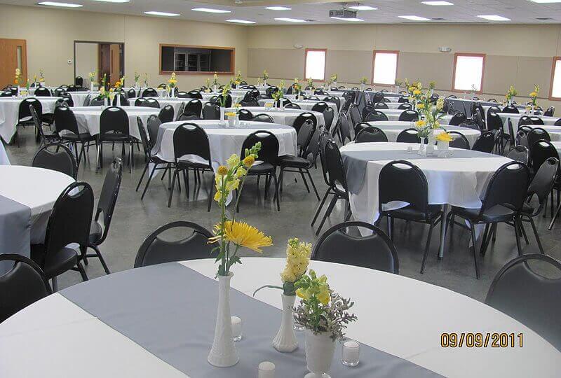Interior view of the Lenox Community Center event space