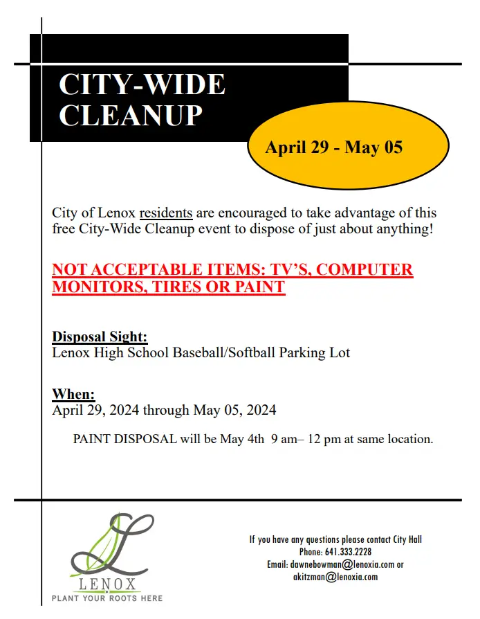 City Wide Cleanup 2024 Flyer